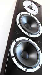 Black audio speakers