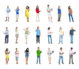 Fototapeta premium Large Group of Social Networking People