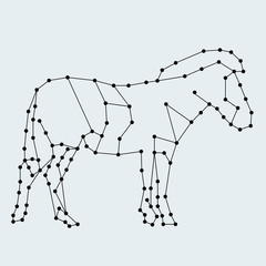 horse line art vector