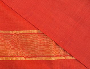 indian sari with golden stripes