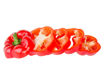 Red bell pepper slice