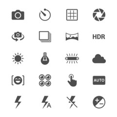 Photography flat icons