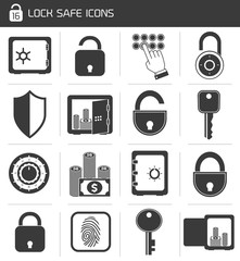 Lock Safe Icon Set