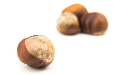 Chestnuts with selective focus