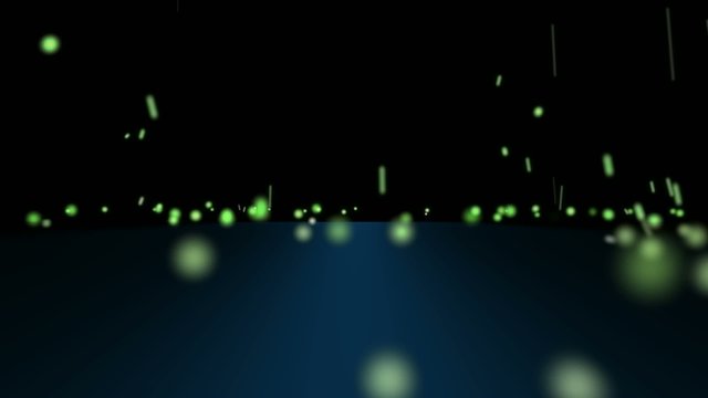 green ball particles