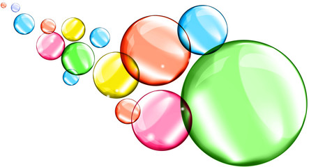 Background with colorful balloons