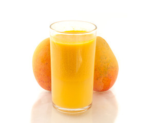 Mango juice and fruit