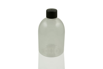 short clear bottle