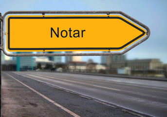 Strassenschild 14 - Notar