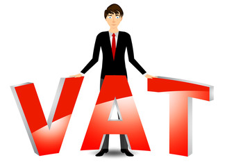 Vat payable cartoon vector on a white background