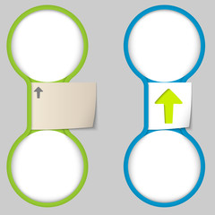 object with paper on notes and two circular area for entering te