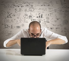 Businessman and new idea