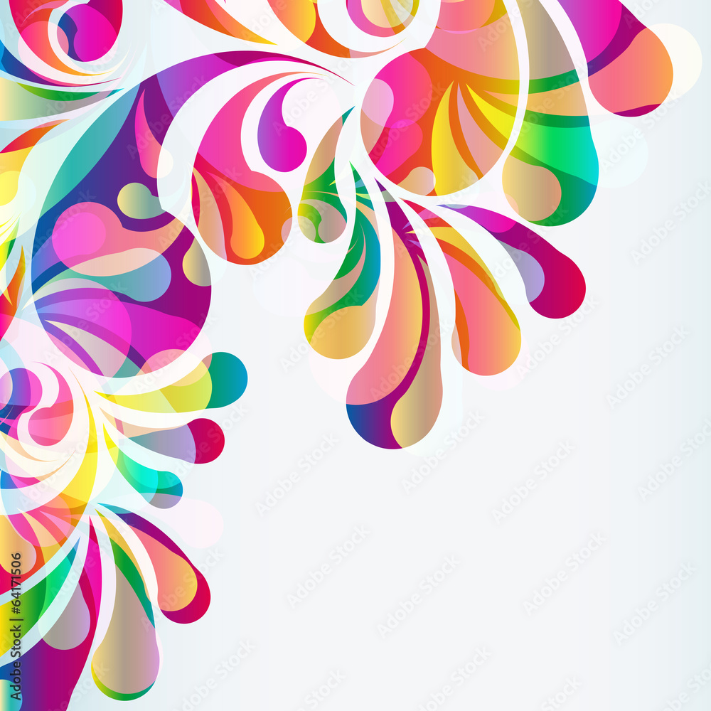 Aufkleber Abstract colorful arc-drop background.