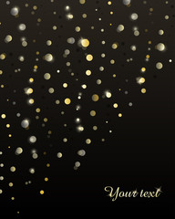 Abstract background with golden stripes of circles