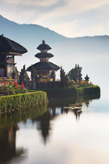 Ulu Danu temple on lake bratan, Bali, Indonesia