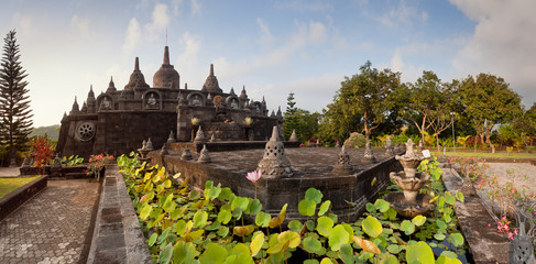 Panorama of Banjar budhist temple Bali, Indonesia © honzahruby