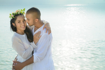 Obraz premium couple on the beach