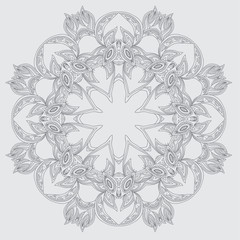 Circular ornamental pattern. Vector art