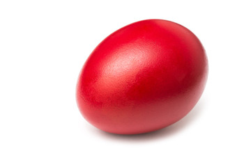 Red Easter Egg Isolated On White