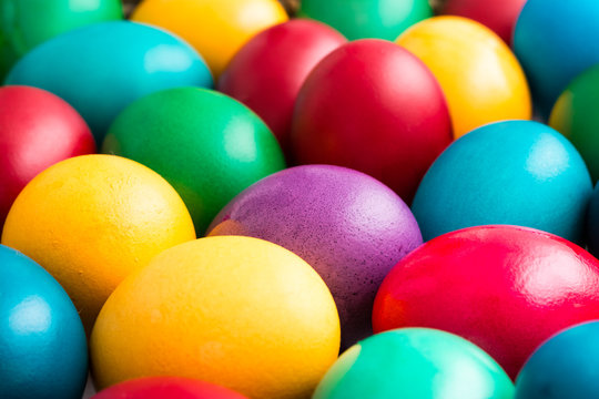 Pile Of Colorful Easter Eggs