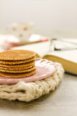 Dutch Syrup Waffles stack