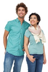 Fototapeta premium Smiling casual young couple