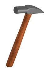 realistic 3d render of hammer
