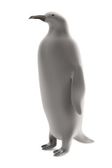 realistic 3d render of tux