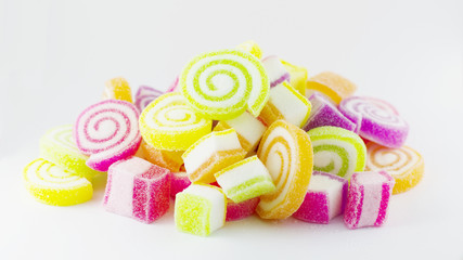 Jelly sweets Isolated on white background