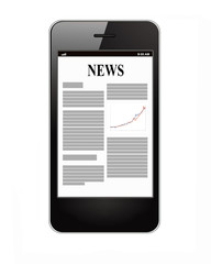 News on smartphone display