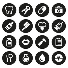 Fototapeta premium Dental icons set