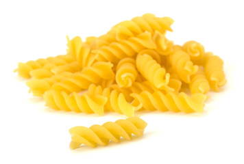 Egg pasta isolated on white background