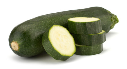 fresh vegetable zucchini isolated on white background