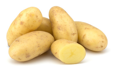 Potatoes isolated on white background