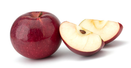 red apples isolated on white background