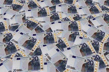 Fototapeta na wymiar 20 Euro sfondo banconote_001