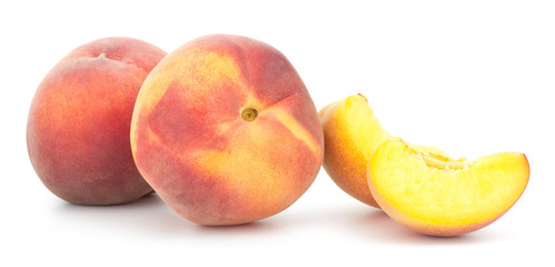 Nectarine fruit isolated on white background