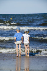 kids on the beach
