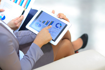 Business people meeting to discuss the situation