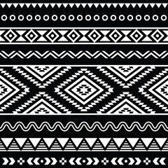 Vector folk seamless aztec ornament, ethnic pattern