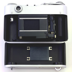 Retro camera isolated on white