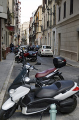 Obraz na płótnie Canvas Malaga Street Scooters