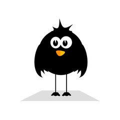 funny and sweet bird vector illustration