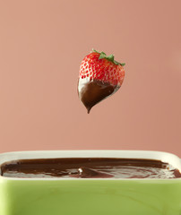 strawberry chocolate - obrazy, fototapety, plakaty
