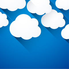 White paper flat clouds.