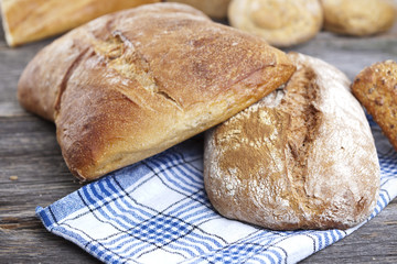 Naklejka premium Assortment of baked bread