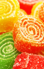 Obrazy na Szkle  słodkie cukierki z galaretką, z bliska