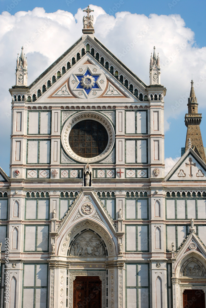 Sticker the basilica of santa croce in florence - tuscany - italy 499