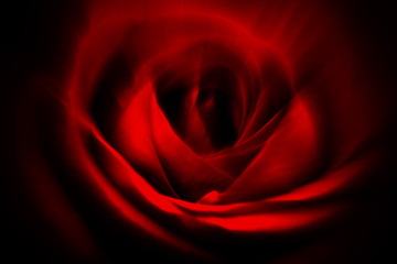 Abstract Red Rose with Light Shines