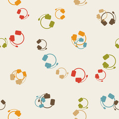 Fototapeta premium seamless background: headphones